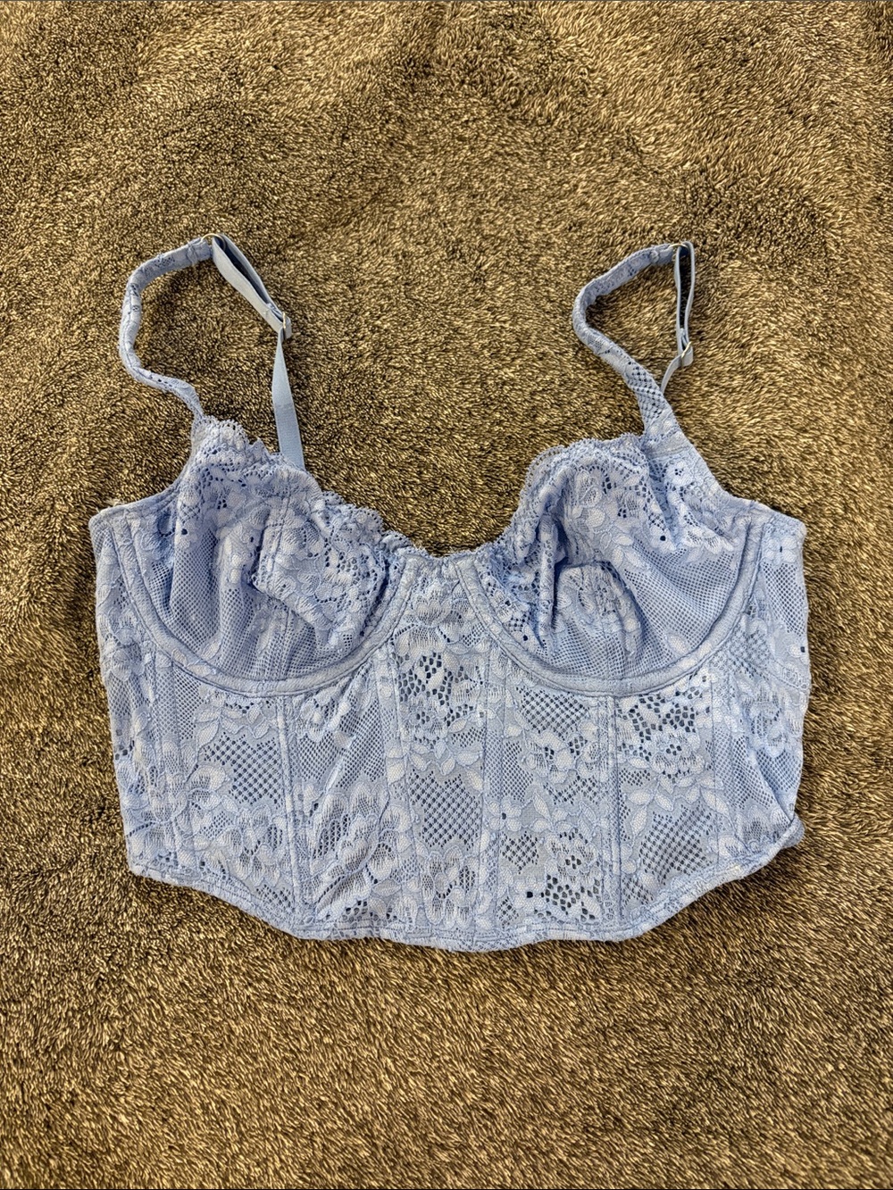 Hollister Pale Blue Going Out Top Corsette